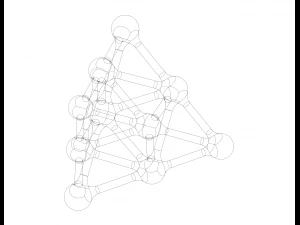 Tetra Structures with Atoms 3D Print Model