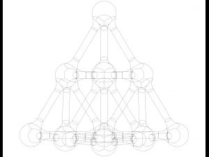 Tetra Structures with Atoms 3D Print Model