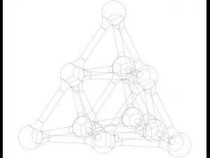 Tetra Structures with Atoms 3D Print Model