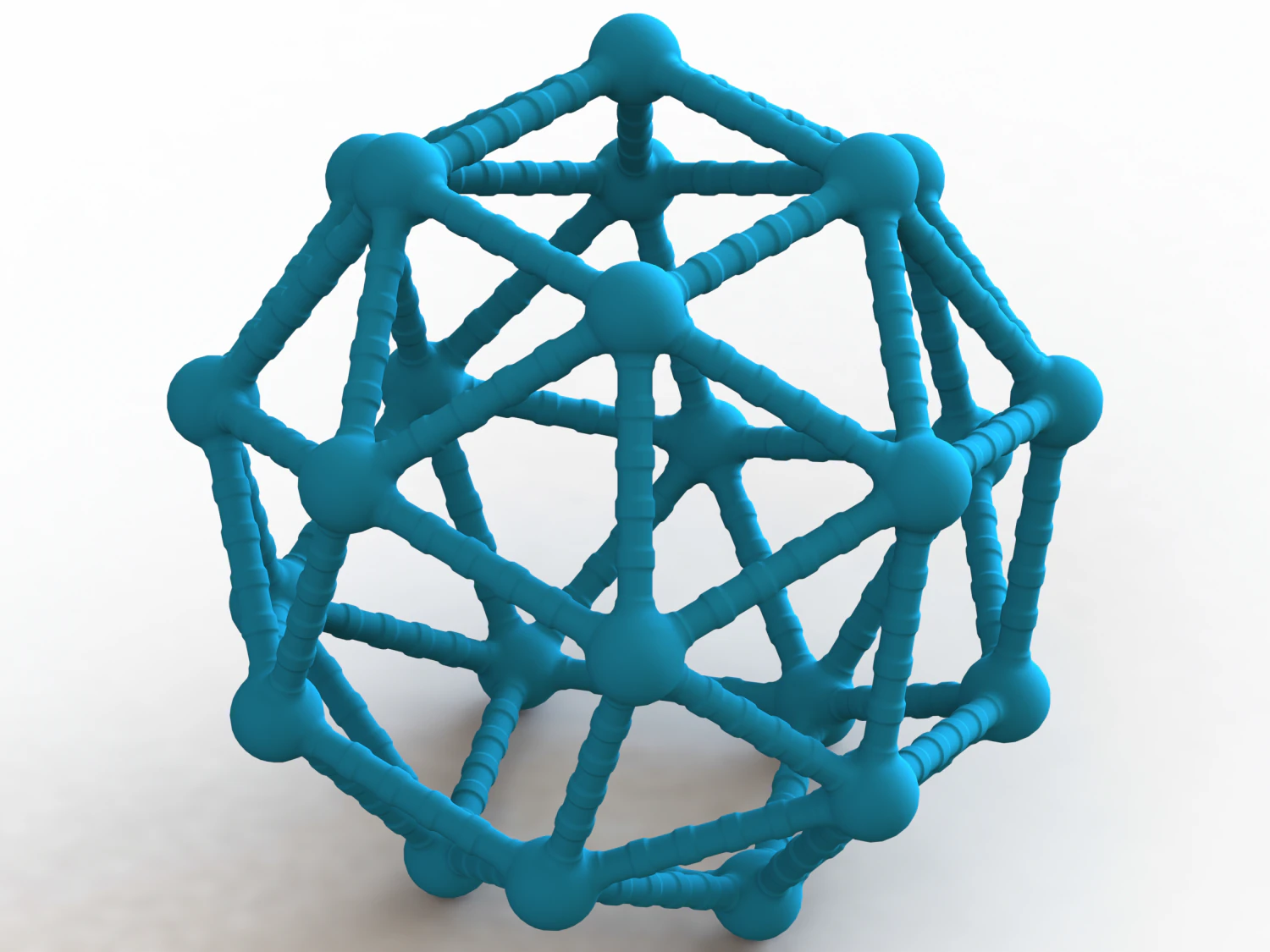 Snub Cube Structures with Atoms 3D Print Model .c4d .max .obj .3ds .fbx .stl .blend 