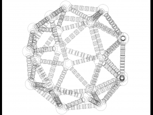 Snub Cube Structures with Atoms Modello di stampa 3D