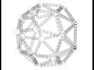 Snub Cube Structures with Atoms 3D Print Model