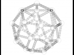 Snub Cube Structures with Atoms Modello di stampa 3D