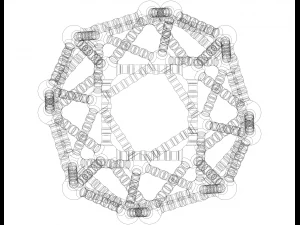 Snub Cube Structures with Atoms 3D Print Model