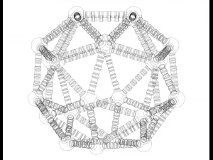 Snub Cube Structures with Atoms 3D Print Model