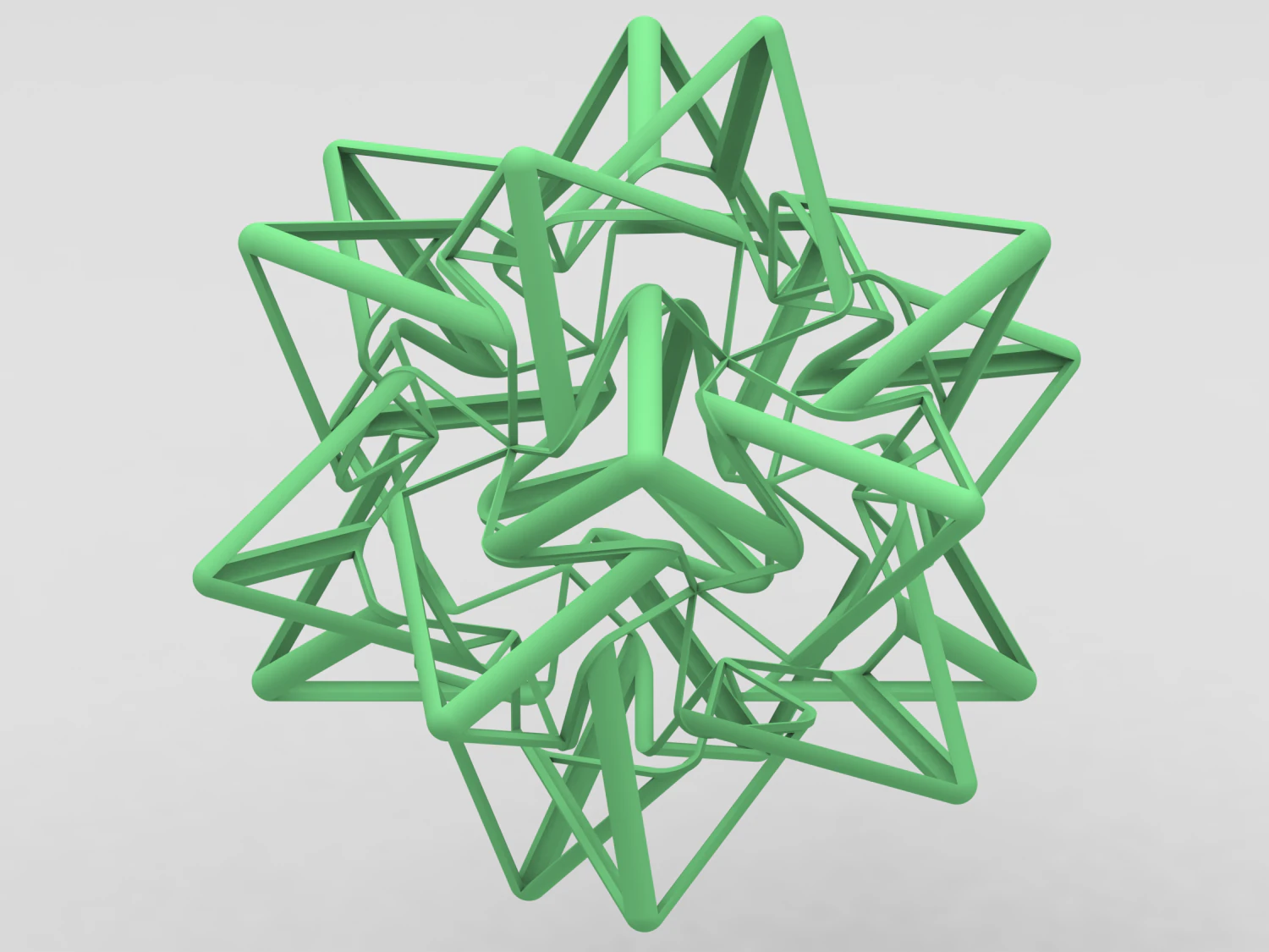 Wireframe Shape Compound of Five Tetrahedra 3D Print Model .c4d .max .obj .3ds .fbx .stl .blend 