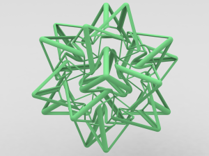 Wireframe Shape Compound of Five Tetrahedra 3D प्रिंट मॉडल