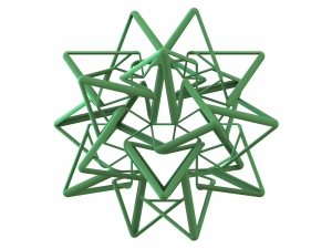 Wireframe Shape Compound of Five Tetrahedra 3D Baskı Modeli