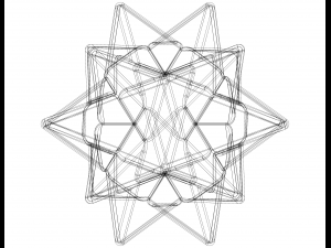 Wireframe Shape Compound of Five Tetrahedra 3D Baskı Modeli