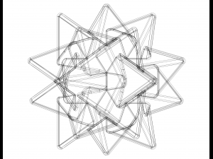 Wireframe Shape Compound of Five Tetrahedra 3D Baskı Modeli