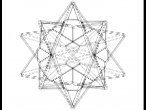Wireframe Shape Compound of Five Tetrahedra 3D Baskı Modeli