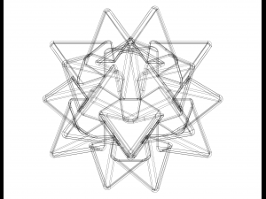 Wireframe Shape Compound of Five Tetrahedra 3D Baskı Modeli