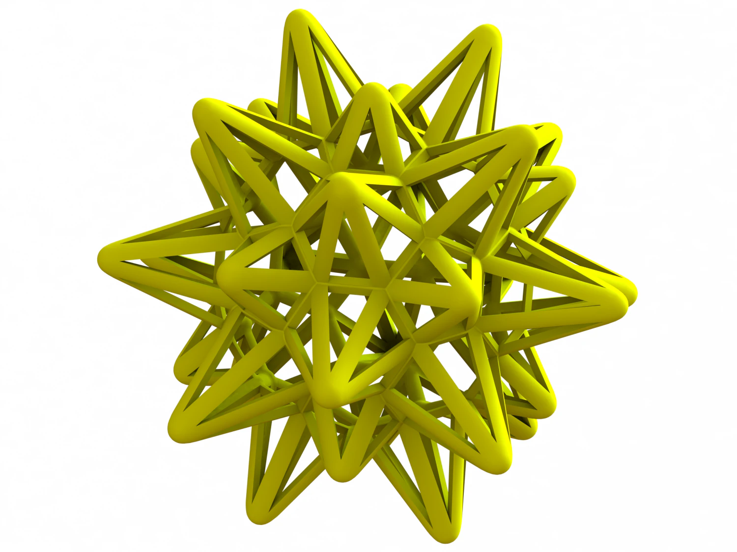 Wireframe Shape Stellated Truncated Icosahedron 3D Print Model .c4d .max .obj .3ds .fbx .stl .blend 