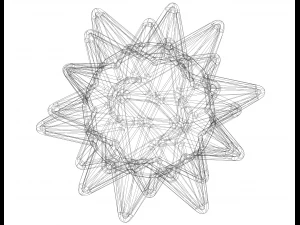 Wireframe Shape Stellated Truncated Icosahedron 3D Print Model