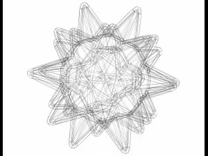 Wireframe Shape Stellated Truncated Icosahedron Modelo de impresión 3D