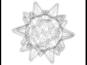 Wireframe Shape Stellated Truncated Icosahedron 3D Print Model