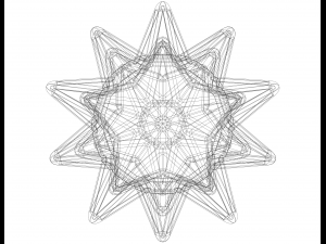 Wireframe Shape Stellated Truncated Icosahedron Modelo de impresión 3D