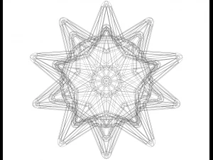 Wireframe Shape Stellated Truncated Icosahedron 3D Print Model