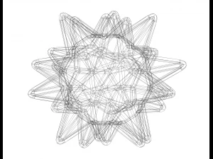 Wireframe Shape Stellated Truncated Icosahedron 3D Print Model