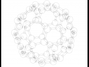 Truncated Icosahedron with Atoms 3Dプリントモデル