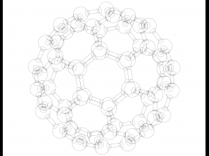 Truncated Icosahedron with Atoms 3Dプリントモデル