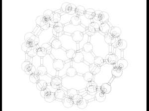 Truncated Icosahedron with Atoms 3Dプリントモデル
