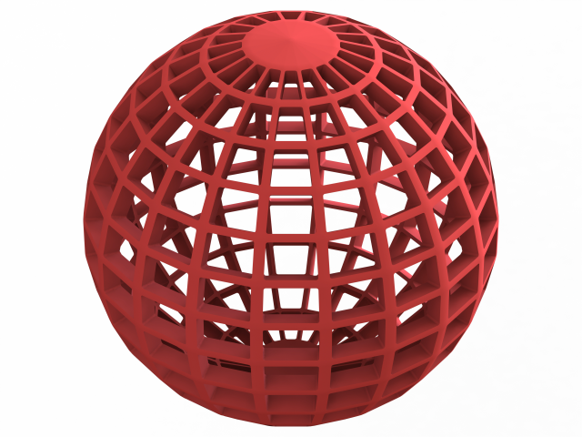 Wireframe Shape Globe Grid Sphere 3D Принт Модель .c4d .max .obj .3ds .fbx .stl .blend 