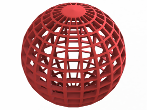 Wireframe Shape Globe Grid Sphere 3D 打印模型