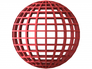 Wireframe Shape Globe Grid Sphere 3D Принт Модель