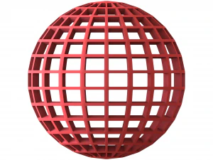 Wireframe Shape Globe Grid Sphere 3D Print Model