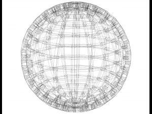 Wireframe Shape Globe Grid Sphere 3D Print Model