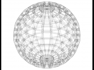 Wireframe Shape Globe Grid Sphere 3D Принт Модель