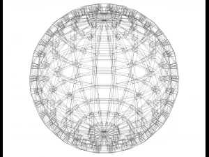 Wireframe Shape Globe Grid Sphere 3D Print Model