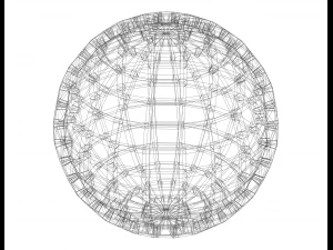 Wireframe Shape Globe Grid Sphere 3D Print Model