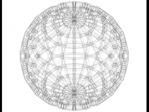 Wireframe Shape Globe Grid Sphere 3D Принт Модель
