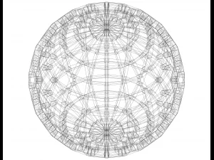 Wireframe Shape Globe Grid Sphere 3D Print Model
