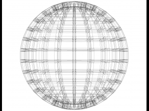 Wireframe Shape Globe Grid Sphere 3D Принт Модель