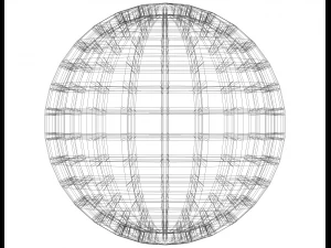 Wireframe Shape Globe Grid Sphere 3D Print Model