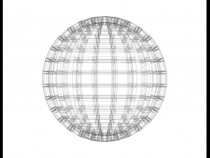 Wireframe Shape Globe Grid Sphere 3D Принт Модель