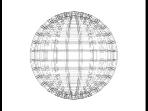 Wireframe Shape Globe Grid Sphere 3D Print Model
