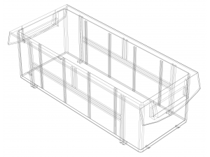 Small Parts Storage Box Modèles 3D en vedette