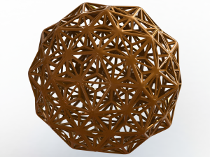 Wireframe Shape Geometric Diamond 3Dプリントモデル