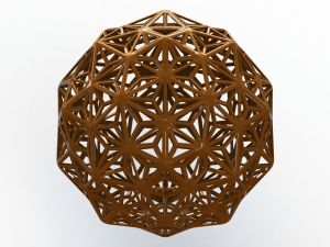 Wireframe Shape Geometric Diamond 3D-Druckmodell