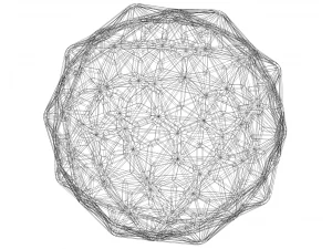 Wireframe Shape Geometric Diamond 3D Print Model