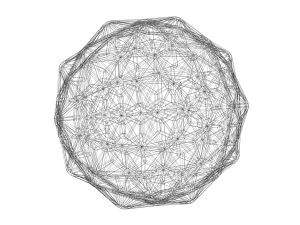 Wireframe Shape Geometric Diamond 3D Print Model