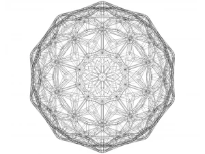 Wireframe Shape Geometric Diamond 3D Print Model