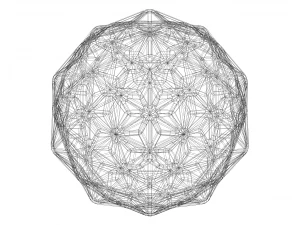 Wireframe Shape Geometric Diamond 3D Print Model