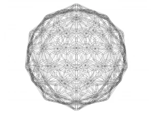 Wireframe Shape Geometric Diamond 3D Print Model