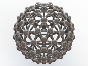 Geodesic Structure with Atoms 3D Baskı Modeli