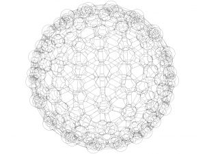 Geodesic Structure with Atoms 3D Baskı Modeli